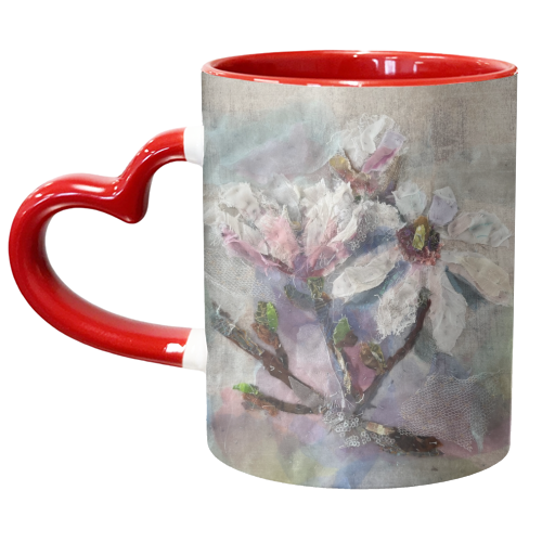 Magnolia - unique mug by Barbara Shaw