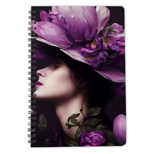 magnolia woman - personalised A4, A5, A6 notebook by haris kavalla