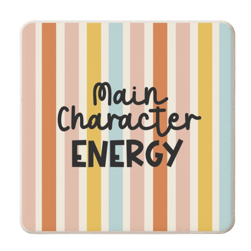 Main Character Energy - personalised beer coaster by Giddy Kipper