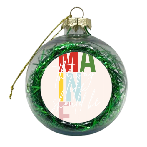 Maine "The Way Life Should Be" Color State - xmas bauble by Toni Scott
