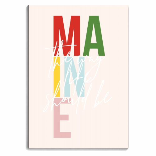 Maine "The Way Life Should Be" Color State - personalised A4, A5, A6 notebook by Toni Scott