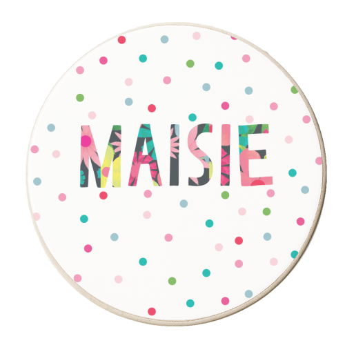 Maisie - personalised beer coaster by The Boy and the Bear
