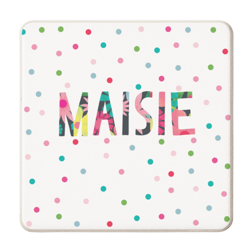 Maisie - personalised beer coaster by The Boy and the Bear