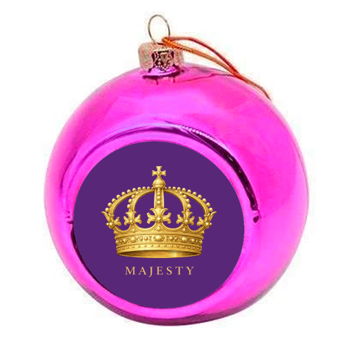 Majesty Crown - colourful christmas bauble by Ms Doodle