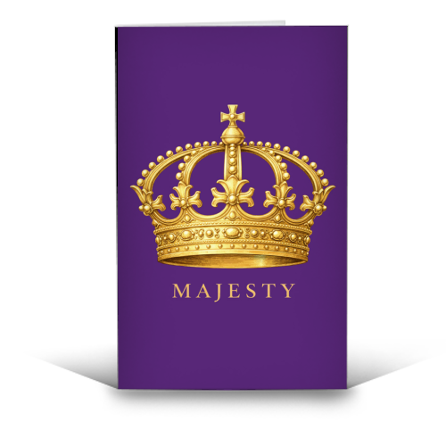 Majesty Crown - funny greeting card by Ms Doodle
