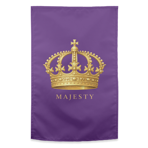 Majesty Crown - funny tea towel by Ms Doodle