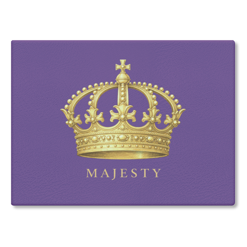 Majesty Crown - glass chopping board by Ms Doodle