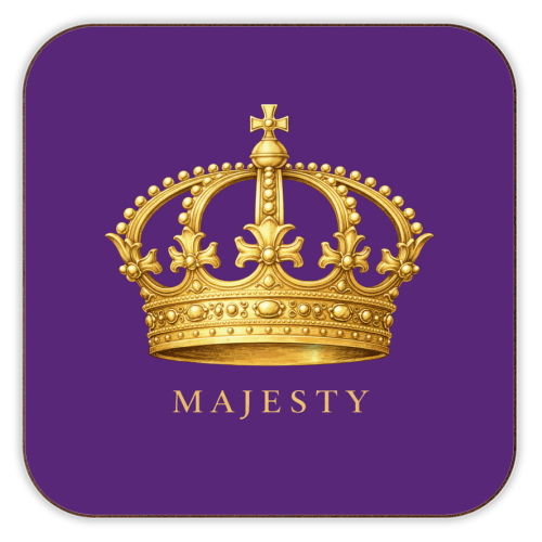 Majesty Crown - personalised beer coaster by Ms Doodle