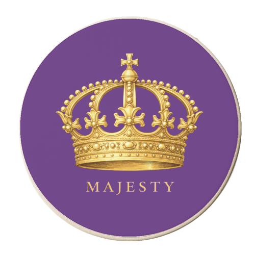 Majesty Crown - personalised beer coaster by Ms Doodle