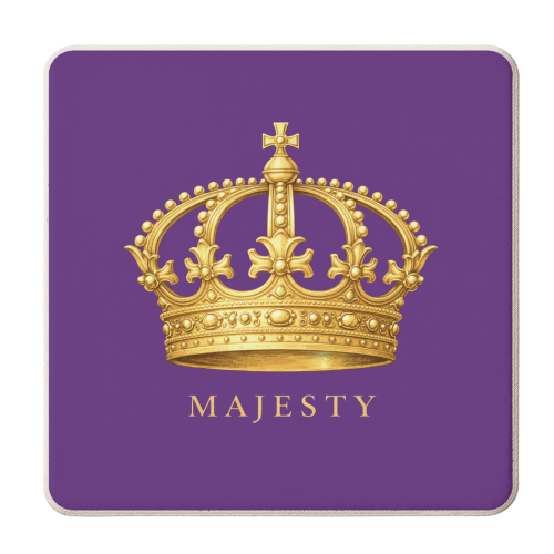 Majesty Crown - personalised beer coaster by Ms Doodle