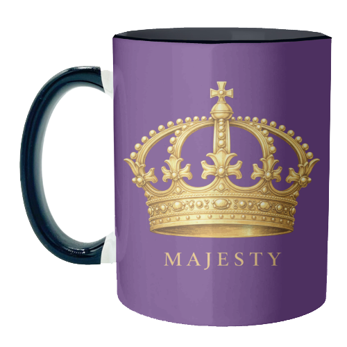 Majesty Crown - unique mug by Ms Doodle