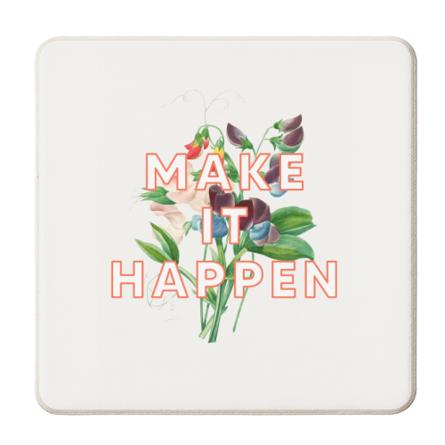 Make It Happen - personalised beer coaster by The 13 Prints