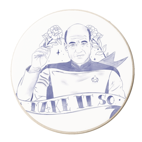 Make it so - personalised beer coaster by Alice Palazon