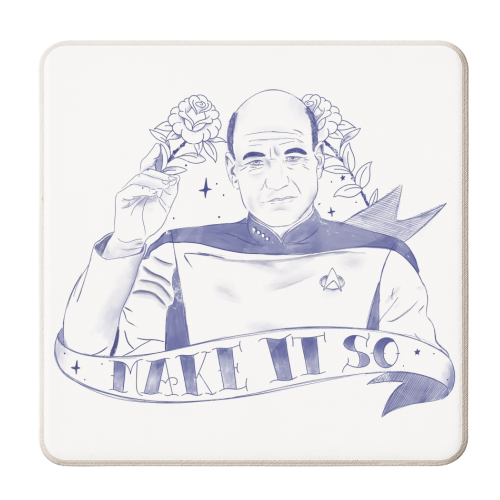 Make it so - personalised beer coaster by Alice Palazon