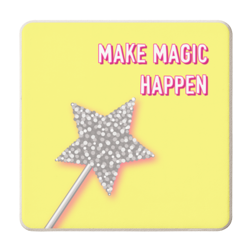 Make Magic Happen - personalised beer coaster by Adam Regester