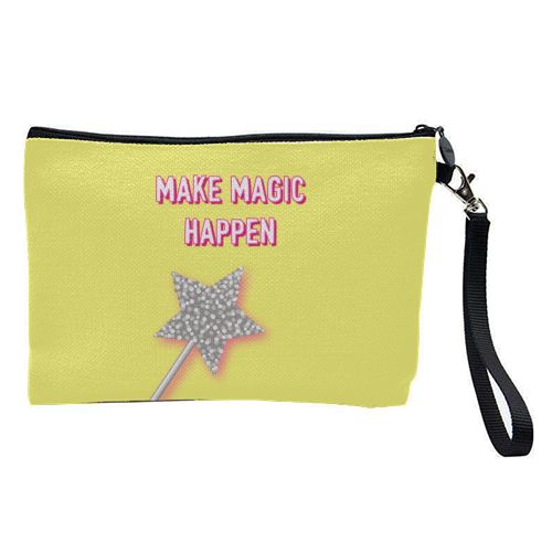 Make Magic Happen - pretty makeup bag by Adam Regester