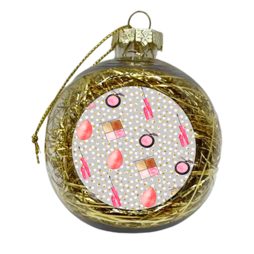 makeup products pattern - xmas bauble by Anastasios Konstantinidis