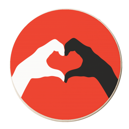 Making Heart Shapes - personalised beer coaster by Adam Regester