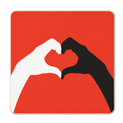 Making Heart Shapes - personalised beer coaster by Adam Regester