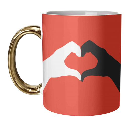 Making Heart Shapes - unique mug by Adam Regester