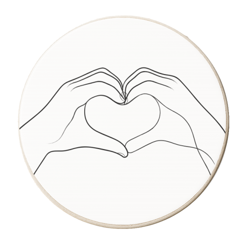 Making Hearts - personalised beer coaster by Adam Regester