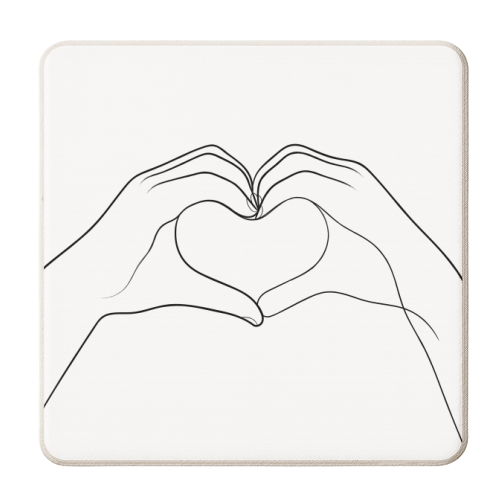 Making Hearts - personalised beer coaster by Adam Regester