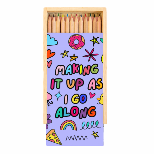 Making it up as I go along - Coloured Pencils with Box by Lilly Rose