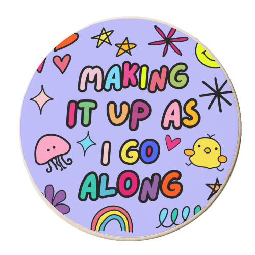 Making it up as I go along - personalised beer coaster by Lilly Rose