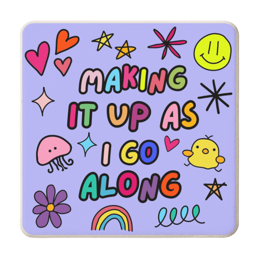 Making it up as I go along - personalised beer coaster by Lilly Rose