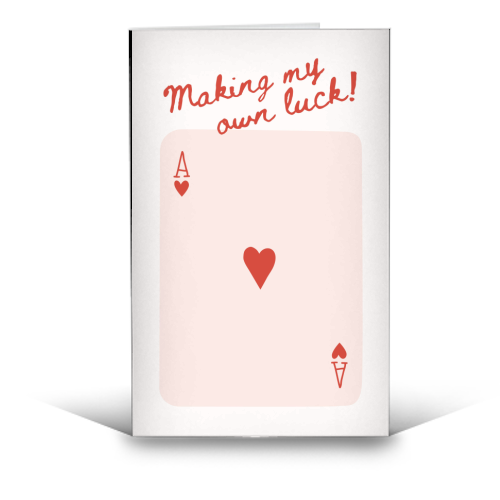 Making My Own Luck - funny greeting card by Lilly Rose