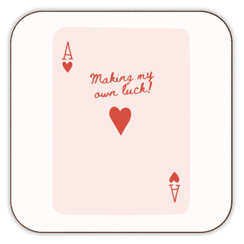 Making My Own Luck - personalised beer coaster by Lilly Rose