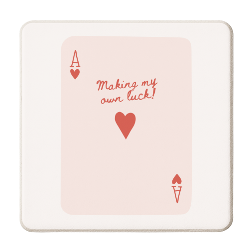 Making My Own Luck - personalised beer coaster by Lilly Rose