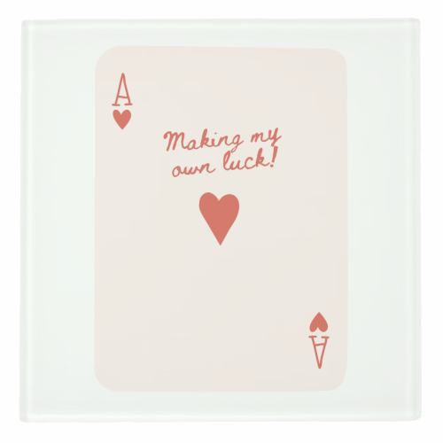 Making My Own Luck - personalised beer coaster by Lilly Rose