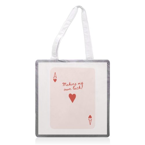 Making My Own Luck - printed canvas tote bag by Lilly Rose