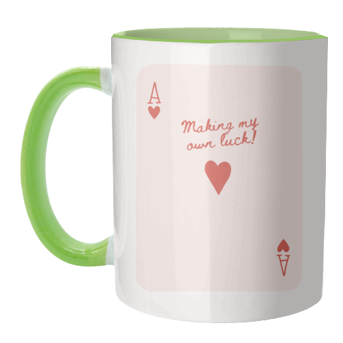 Making My Own Luck - unique mug by Lilly Rose