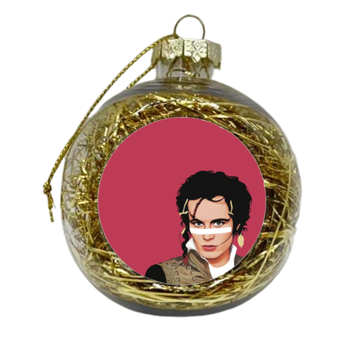 Music Icons: Adam Ant - xmas bauble by Giddy Kipper