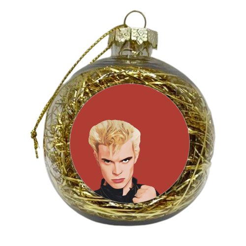 Music Icons: Billy Idol - xmas bauble by Giddy Kipper