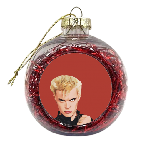 Music Icons: Billy Idol - xmas bauble by Giddy Kipper