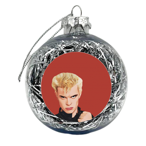 Music Icons: Billy Idol - xmas bauble by Giddy Kipper