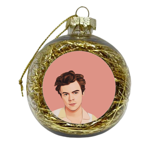Music Icons: Harry - xmas bauble by Giddy Kipper