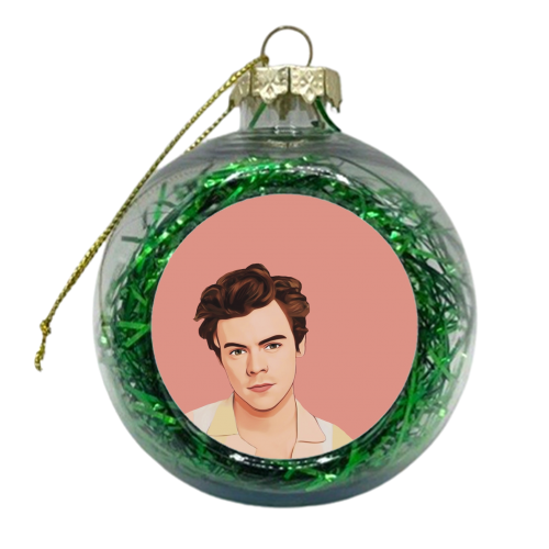 Music Icons: Harry - xmas bauble by Giddy Kipper