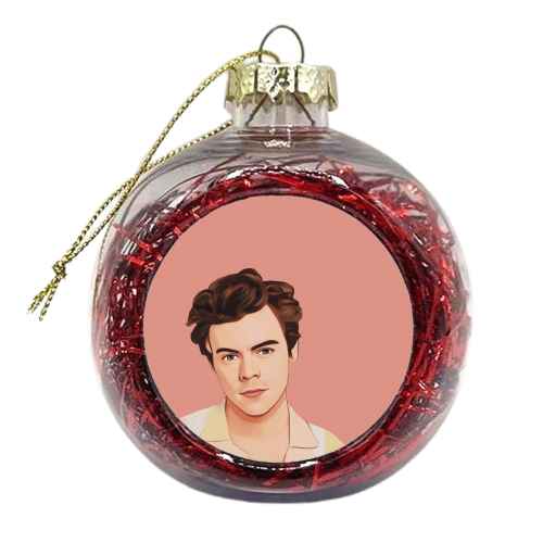 Music Icons: Harry - xmas bauble by Giddy Kipper