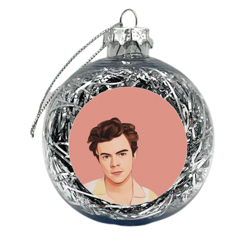 Music Icons: Harry - xmas bauble by Giddy Kipper