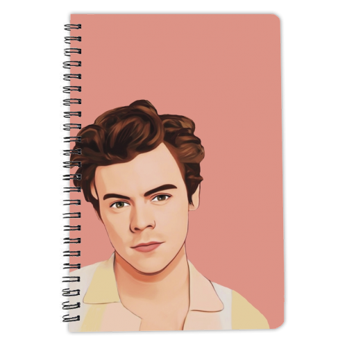 Music Icons: Harry - personalised A4, A5, A6 notebook by Giddy Kipper