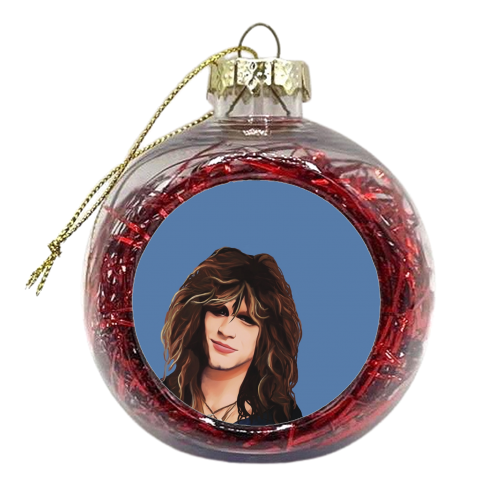 Music Icons: Jon Bon Jovi - xmas bauble by Giddy Kipper