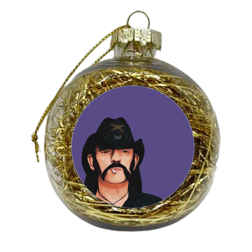 Music Icons: Lemmy - xmas bauble by Giddy Kipper