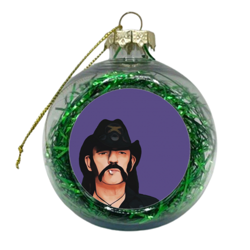 Music Icons: Lemmy - xmas bauble by Giddy Kipper