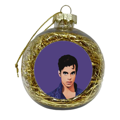 Music Icons :Prince - xmas bauble by Giddy Kipper