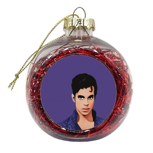 Music Icons :Prince - xmas bauble by Giddy Kipper