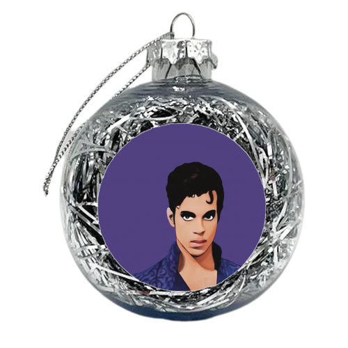 Music Icons :Prince - xmas bauble by Giddy Kipper